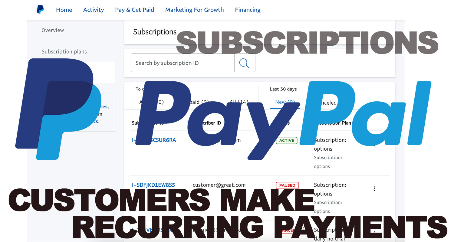 PayPal subscriptions