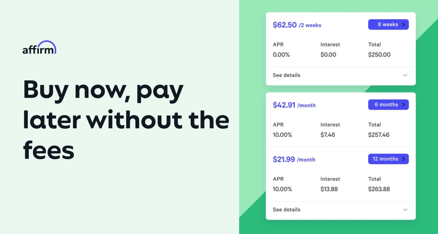 Affirm pay-over-time solution