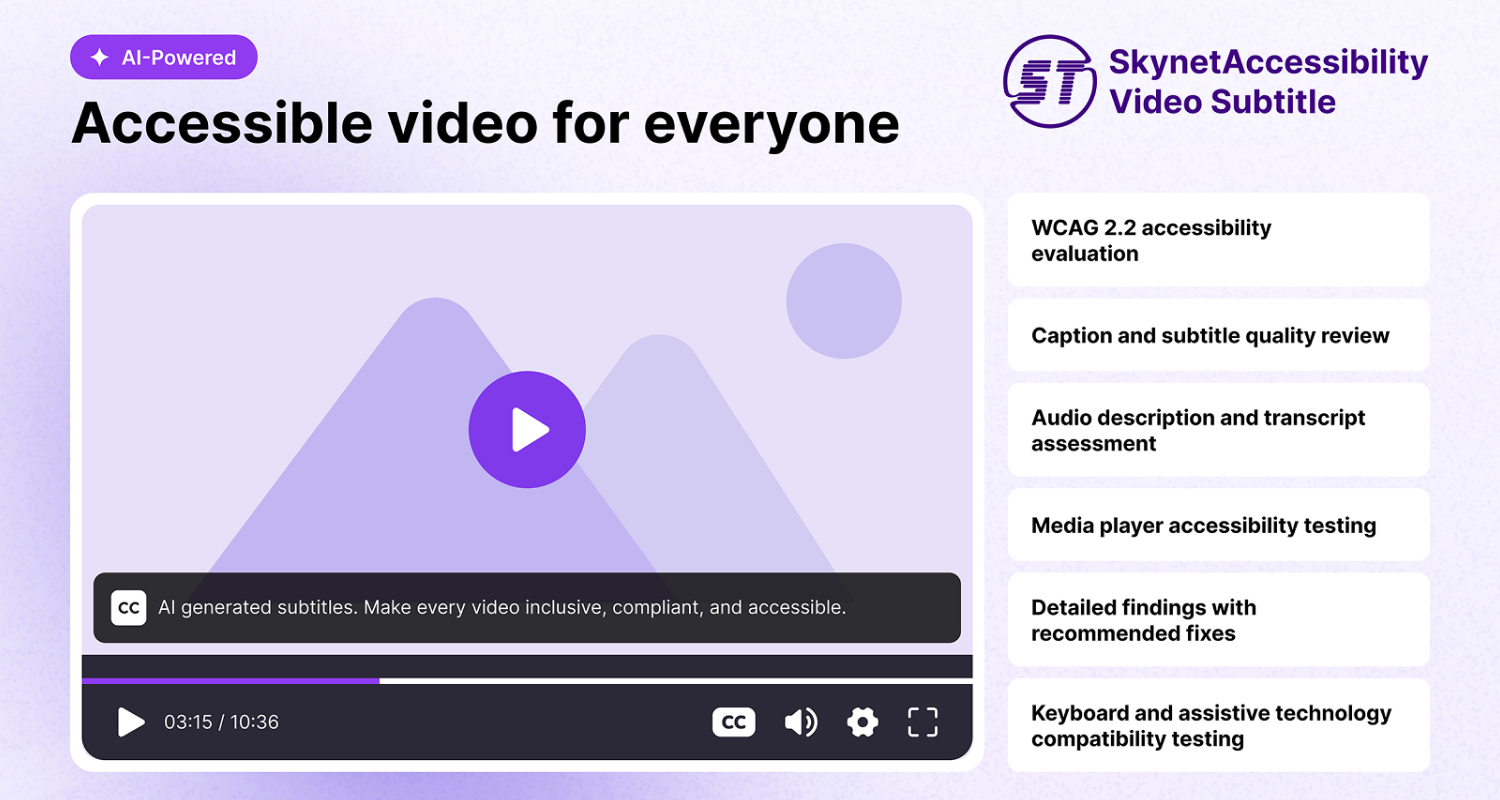 SkynetAccessibility Video Subtitle